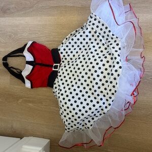 fun red black and white dress!